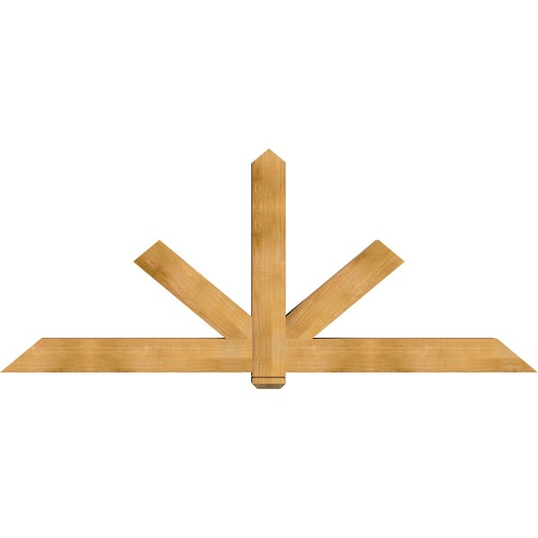 Ekena Millwork Kennewick Rough Sawn Timber Gable Bracket, Western Red Cedar, 96"W x 40"H x 6"D x 6"F, 10/12 Pitch GBW096X40X0606KEN00RWR - main